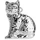 Exvoto gatto seduto argento 925 o metallo 9x6 cm s1