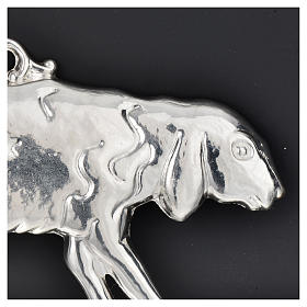 Ex-voto, sheep in sterling silver or metal, 11 x 6cm
