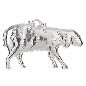 Ex-voto, sheep in sterling silver or metal, 11 x 6cm
