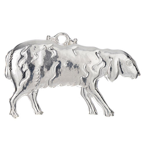 Ex-voto, sheep in sterling silver or metal, 11 x 6cm 1