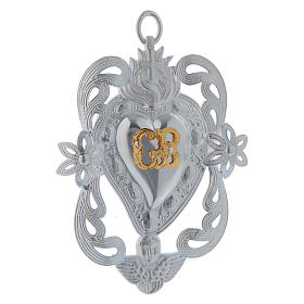 Ex-voto: STOCK Coração votivo metal 10x7 cm