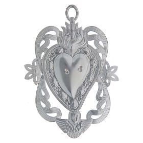 Ex-voto: STOCK Coração votivo metal 10x7 cm