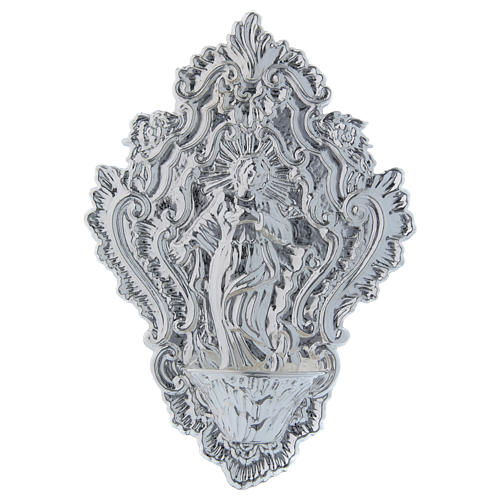 STOCK Holy water font in metal, Mary 24 cm 1