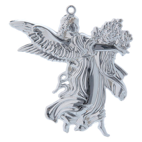 STOCK Angel with flowers in metal, ex-voto 11 cm 1