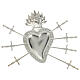 Votive heart, seven swords, metal, 17x21 cm s2