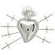 Corazón votivo 7 espadas metal 17x21 cm s1