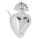 Ex voto heart pierced by metal sword 15x10 cm s2