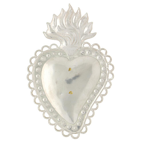 Orecchini Pendenti In Argento 925 Con Cuore Ex Voto Traforato – Holyart, 3x4 Cm