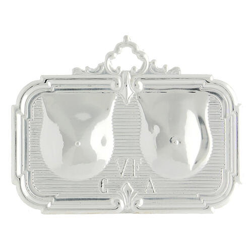 Ex-voto with breast 10x13 cm, metal or 925 silver 1