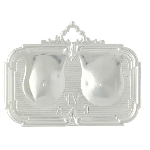 Ex-voto with breast 10x13 cm, metal or 925 silver 2