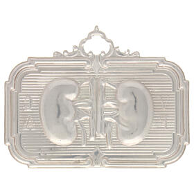 Ex-voto with kidneys 10x13 cm, metal or 925 silver
