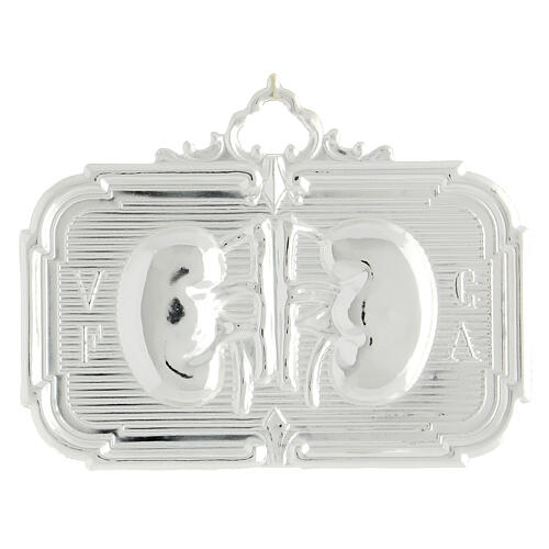 Ex-voto with kidneys 10x13 cm, metal or 925 silver 3
