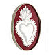 Ex-voto metal heart with flames and frame s2