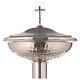 Baptismal font in silver  lated bronze, hammered s2