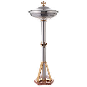 Baptismal font in silver plated bronze