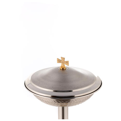 Baptismal font in silver plated bronze 8