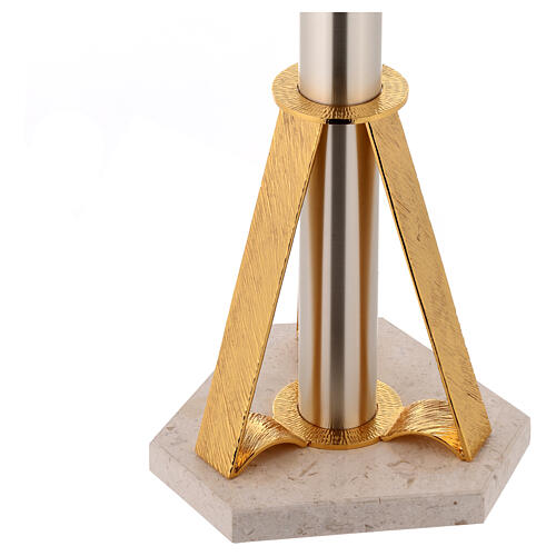 Fonte battesimale in bronzo argentato 6