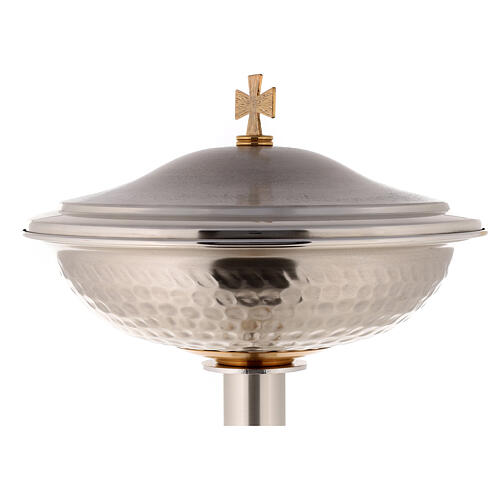 Baptismal font in silver plated bronze 2