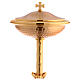 Baptismal font in gold plated bronze with angels s2