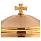 Baptismal font in gold plated bronze with angels s6