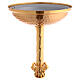 Baptismal font in gold plated bronze with angels s8