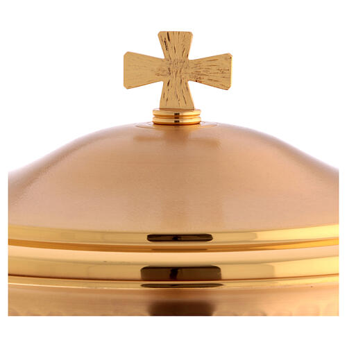Fuente bautismal con amorcillos bronce dorado 6