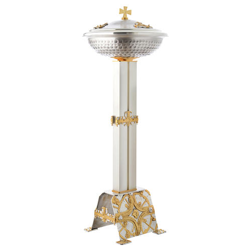 Baptismal font in gold and silver plated bronze 2