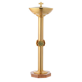 Baptismal Font gold plated with blue nickel decorations