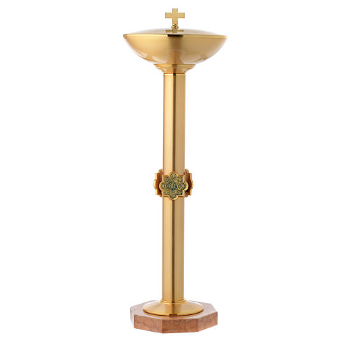 Baptismal Font gold plated with blue nickel decorations 1