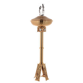 Baptismal font in gold-plated brass