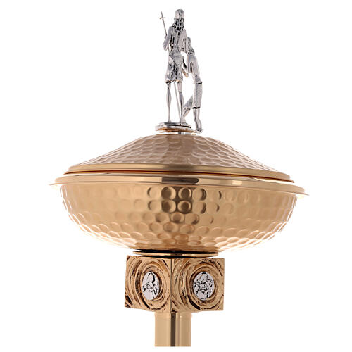 Baptismal font in gold-plated brass 9