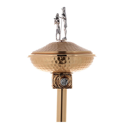 Baptismal font in gold-plated brass 8