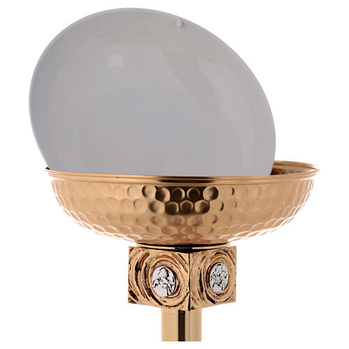 Baptismal font in gold-plated brass 12