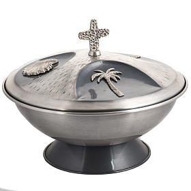 Fonte battesimale da mensa in bronzo fuso