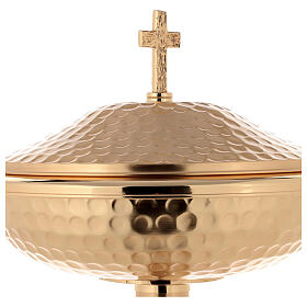 Baptismal font, 120cm in 24K gold plated cast brass