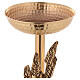 Baptismal font, 120cm in 24K gold plated cast brass s14