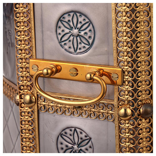 Fuente bautismal cobre cincelado estilo bizantino 110x45 7