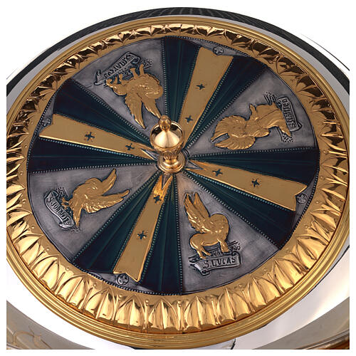 Fuente bautismal cobre cincelado estilo bizantino 110x45 14