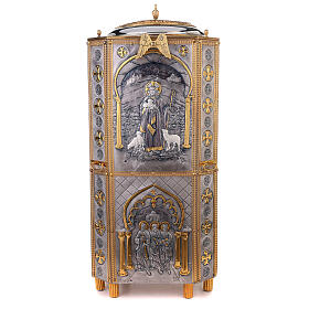Pia batismal cobre cinzelado estilo bizantino 110x45 cm