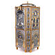 Chiseled copper baptismal font Byzantine style 110x45 cm s10