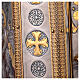 Chiseled copper baptismal font Byzantine style 110x45 cm s16