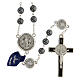 Saint Benedict's rosary, hematite beads, 8 mm s1