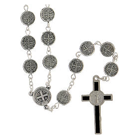 Saint Benedict's rosary with metal beads, 9 mm