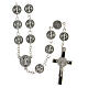 Metal rosary with Saint Benedict beads 9 mm s1