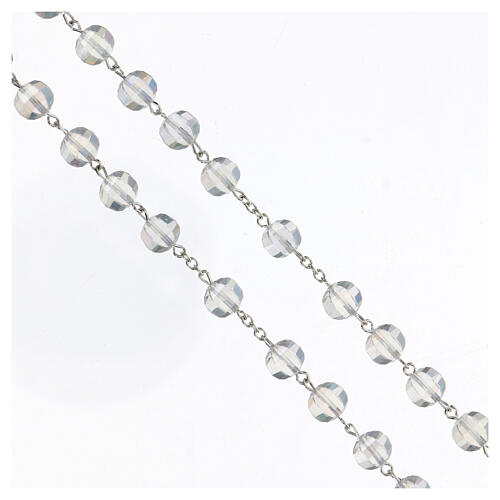 Rosary with transparent crystal beads 10 mm 3
