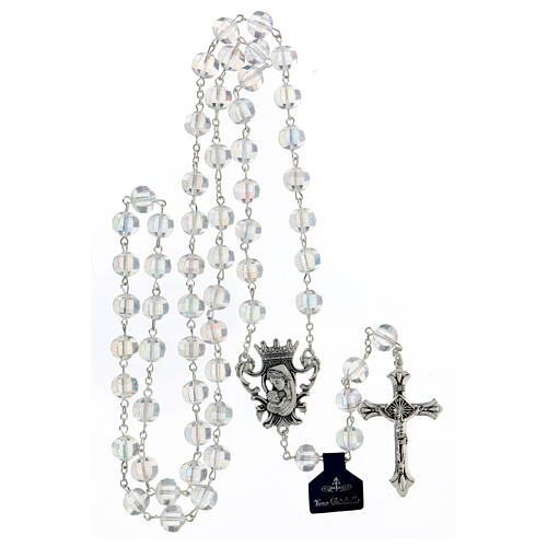 Rosary with transparent crystal beads 10 mm 4