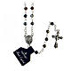 Rosary with black crystal beads 4 mm s1