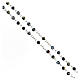 Rosary with black crystal beads 4 mm s3
