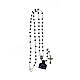 Rosary with black crystal beads 4 mm s4