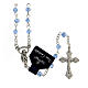 Rosary with light blue crystal beads of 4 mm s1